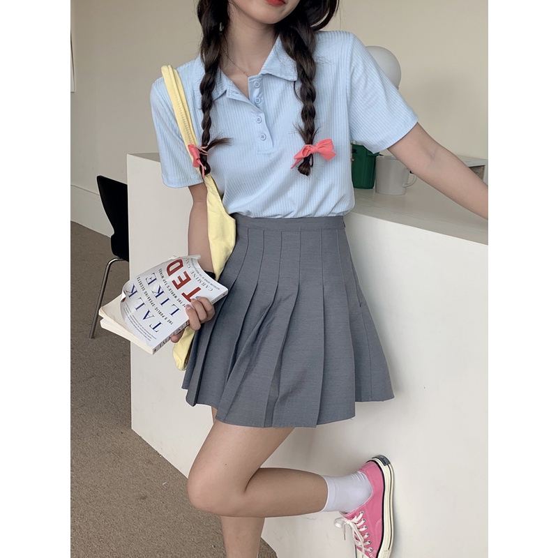 Áo Sơ Mi Tay Ngắn Cổ Bẻ Thời Trang Hàn Quốc Cho Nữ | BigBuy360 - bigbuy360.vn