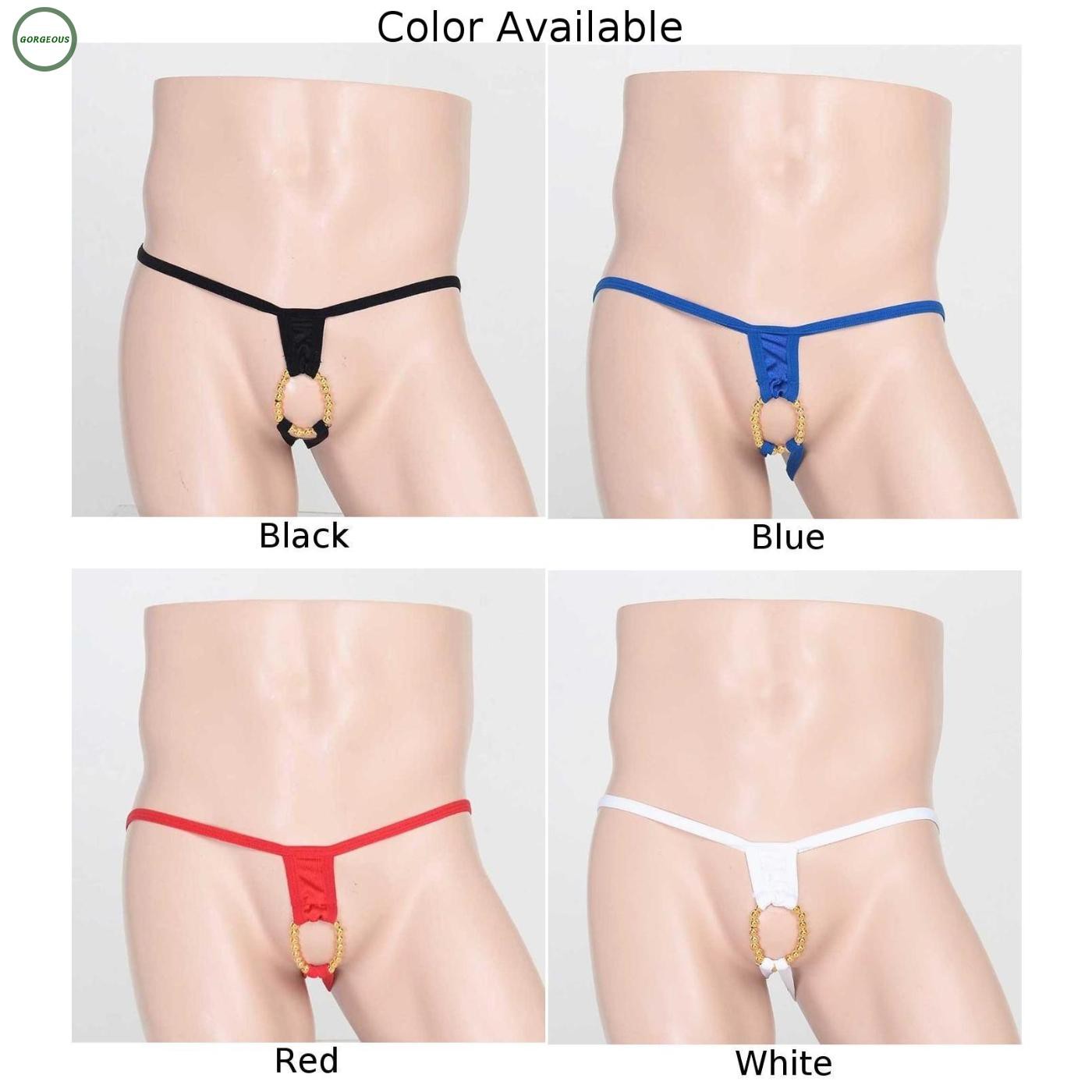 Men Sexy Low Rise Briefs Thong G-String T-Back High Stretch Lingerie Underwear