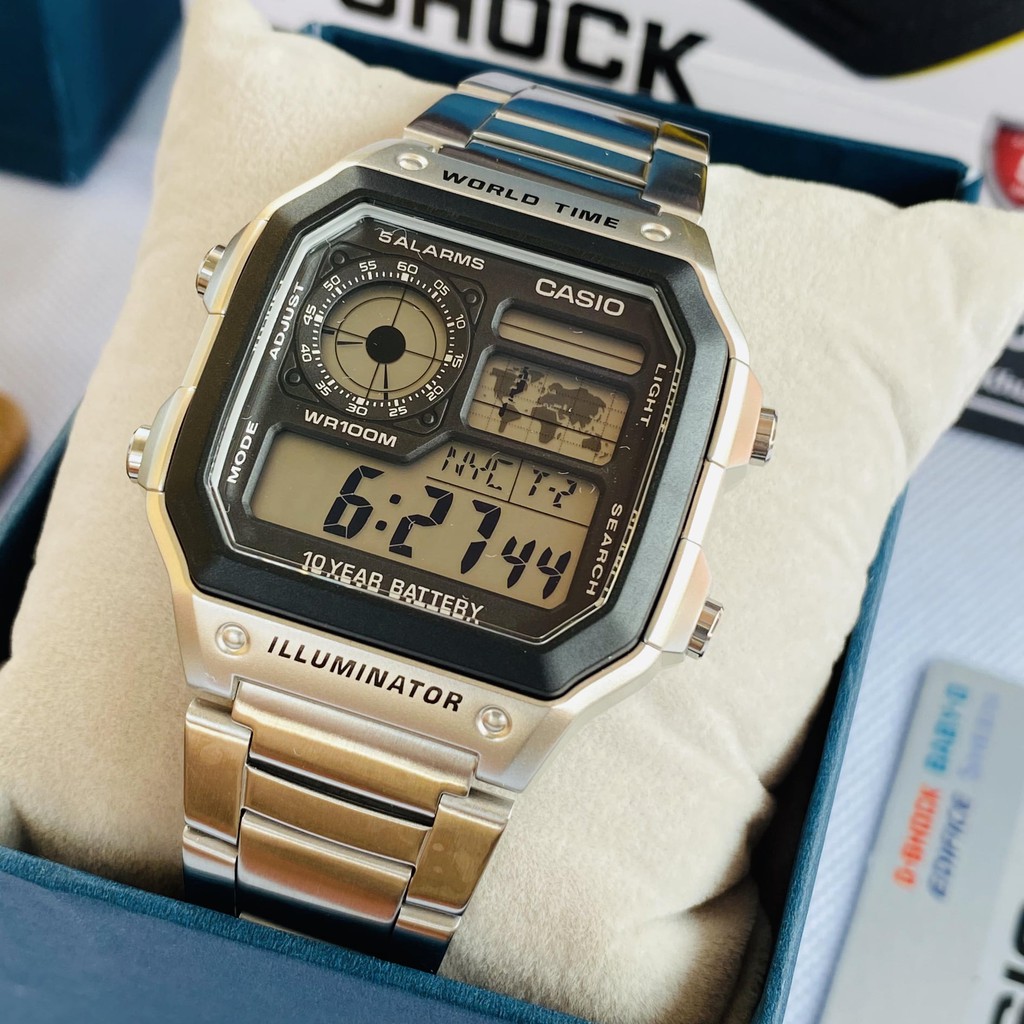 Đồng Hồ Nam Casio AE-1200WHD-1AVDF - Tem Vàng,Chính Hãng Anh Khuê [Bảo Hành 5 Năm - Thay Pin 10 Năm] | BigBuy360 - bigbuy360.vn