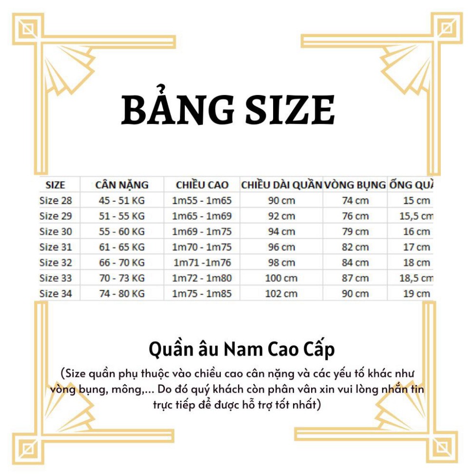[VẢI TUYẾT MƯA ]Quần âu nam KOREAN cao cấp , dáng slimfit, chuẩn thiết kế Hàn quốc, cực tôn dáng, lịch sự, trẻ trung fla | BigBuy360 - bigbuy360.vn