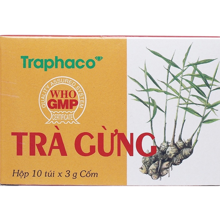 Trà gừng hòa tan Traphaco giảm đau bụng, đầy trướng hộp 10 túi