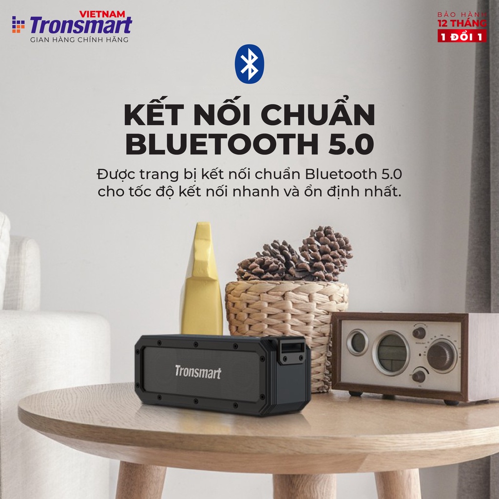 Loa Bluetooth Tronsmart Element Force+ TM-322485 Công suất 40W Chống nước IPX7 - Hàng chính hãng - Bảo hành 12 tháng