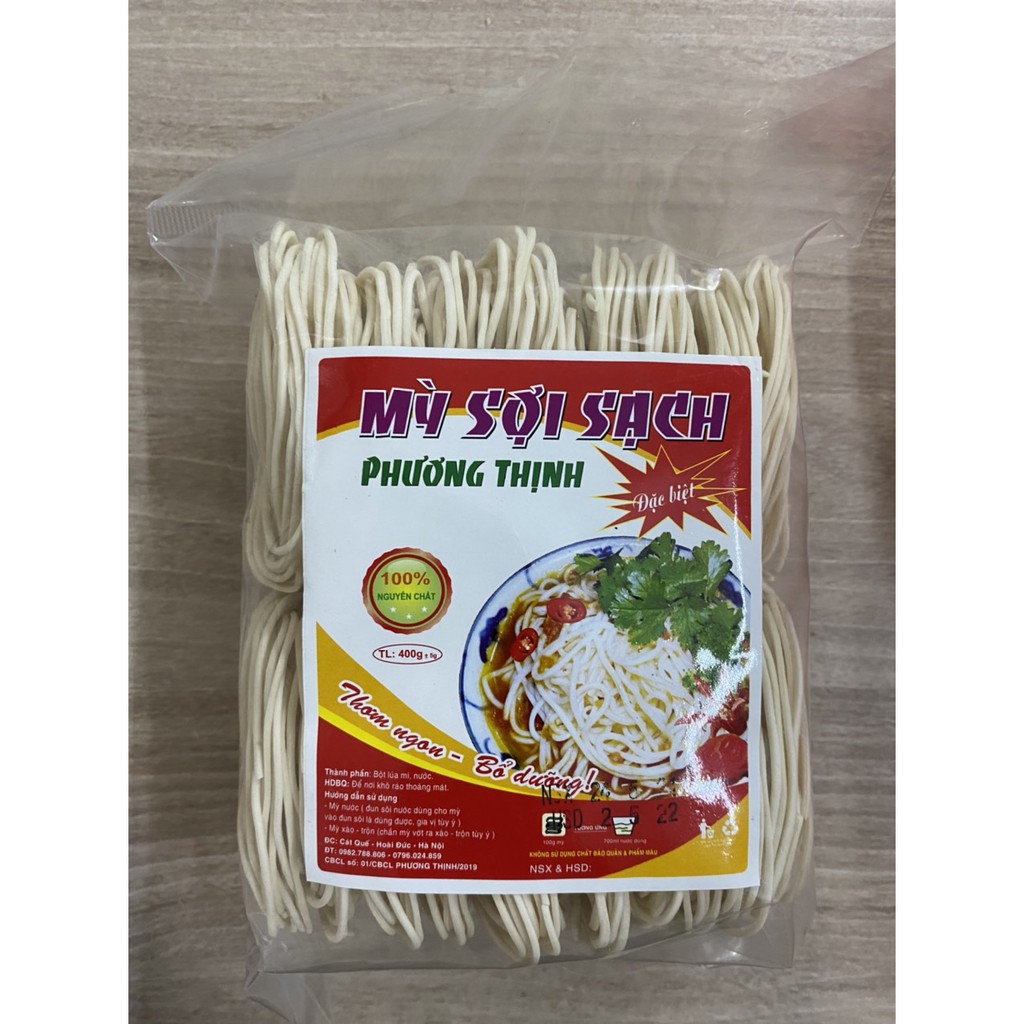 Mì sợi khô – Mỳ sợi chay -  Bánh canh khô loại đặc biệt gói 350gram thơm ngon chế biến món chay, mặn