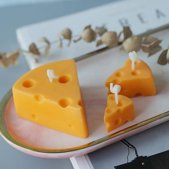 Khuôn Silicon Hình Miếng Phomat, Cheese - Khuôn Làm Nến, Thủ Công, Handmade