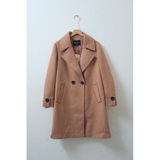 Áo Khoác Dạ Lông Cừu Màu Camel