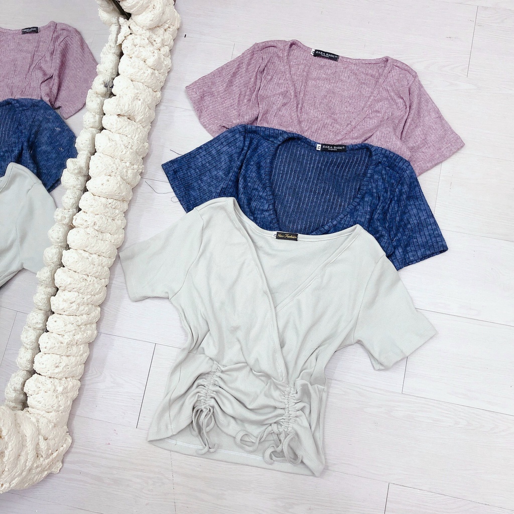 ÁO THUN GÂN CỔ V RÚT DÂY BIGSIZE A227 ❤ FREESHIP ❤ HÌNH THẬT 100% SHOP TỰ CHỤP