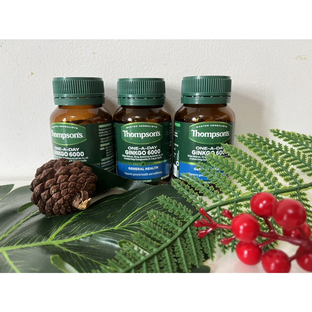 VIÊN UỐNG BỔ NÃO THOMPSON’S GINKGO 6000 MG 60 VIÊN DATE 2024