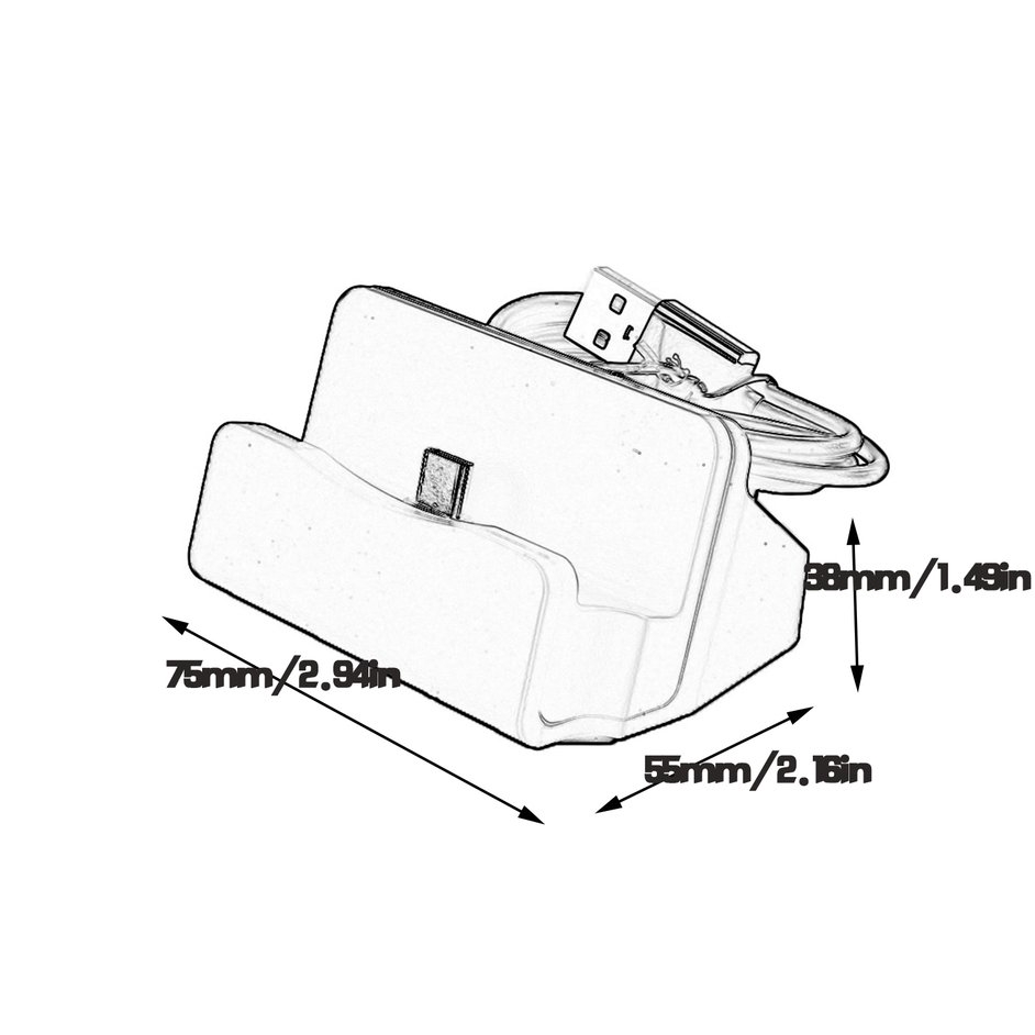 【Flash.】USB2.0 Type-C Phone Charger Dock Station Data Sync Desktop Charger Stand