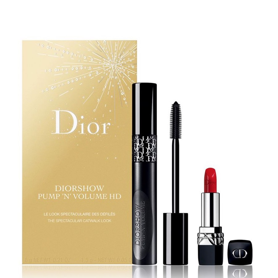 [Chỉ Bán Hàng Auth] Set Quà Tặng Diorshow Pump 'N' Volume HD Mascara Full Size & Lipstick 999 Rouge Mini Size