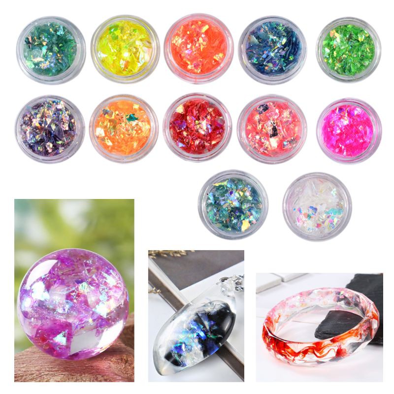 (Hàng Mới Về) Set 12 Hộp Nhãn Dán Móng Tay Màu Sắc Kẹo Ngọt Xinh Xắn