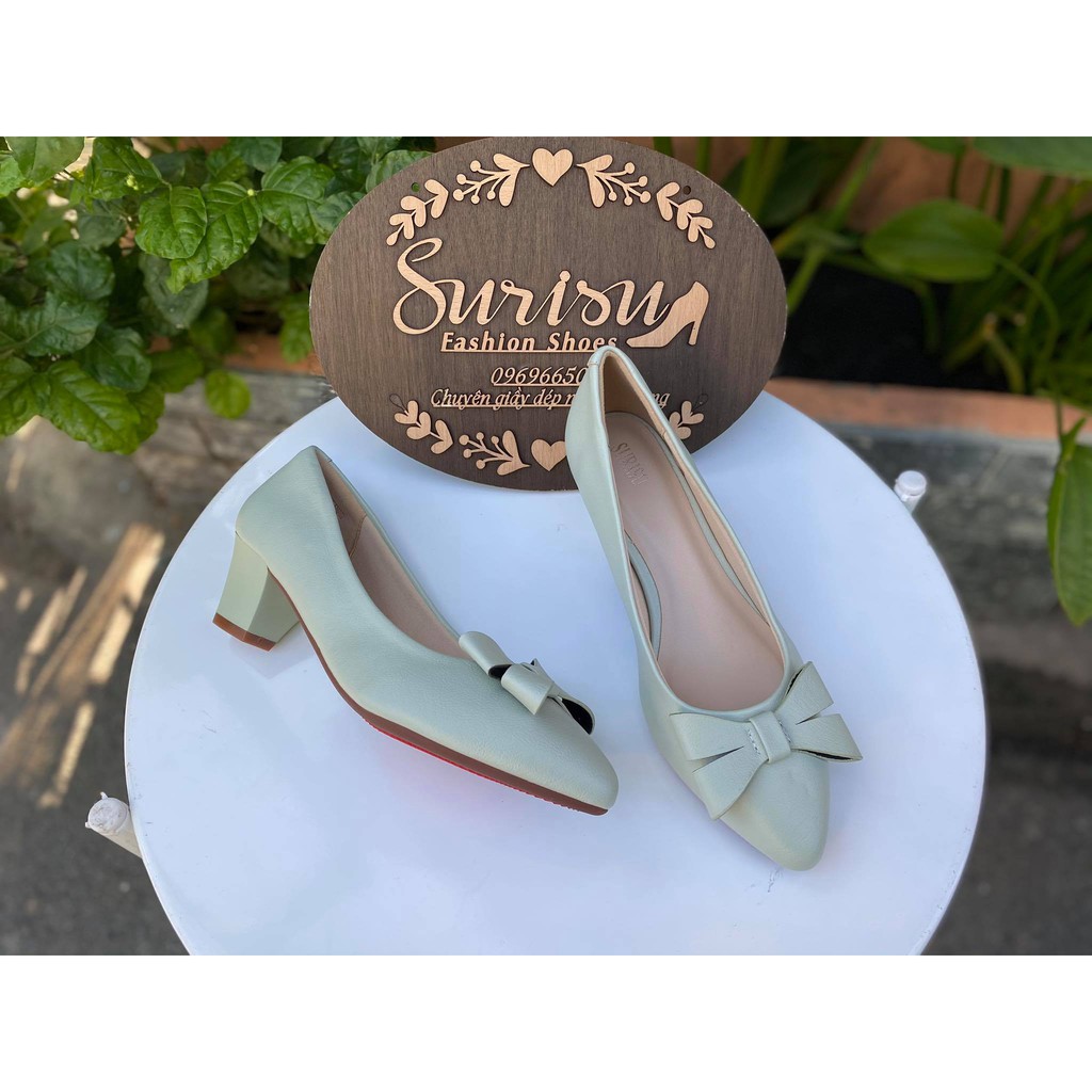 Gót  vuông Surisru  nơ  cao 4cm  mã số 3159