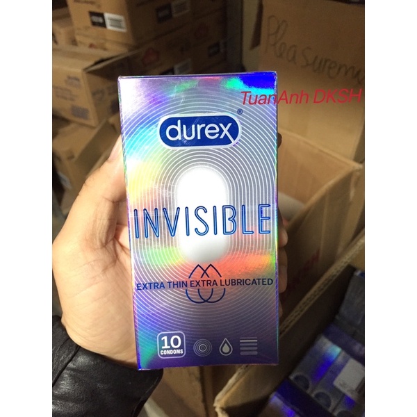 Bao cao su Durex Invisible Extra Sensitive siêu mỏng - cho CẢM GIÁC CHÂN THẬT nhất ( hàng chính hãng DKSH Việt Nam ).