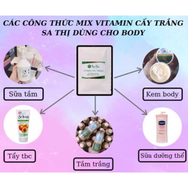 ❀Hola❀ Combo 10 viên vitamin cấy trắng vĩnh viễn Sa Thị