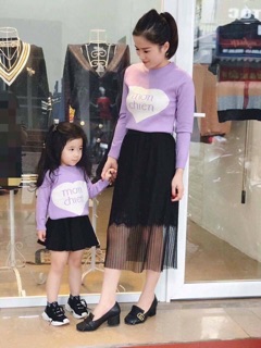 Sét áo len cho mẹ và bé