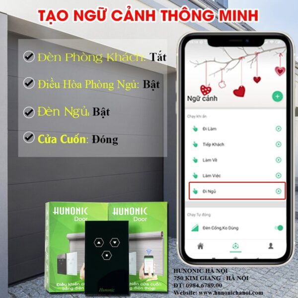 Công tắc thông minh điều khiển cửa cuốn trên điện thoại chính hãng việt nam