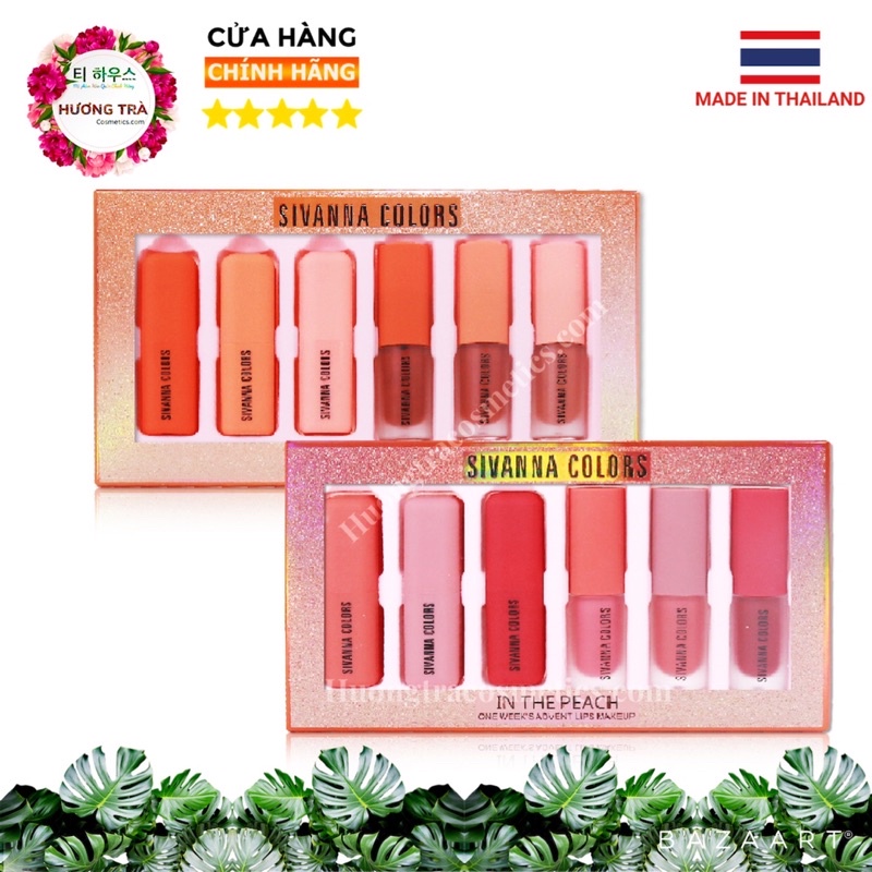 [ 3 Son Thỏi - 3 Son Kem] Set 6 Son Lì Sivanna Colors One Week's Advent Lips Makeup HF5032