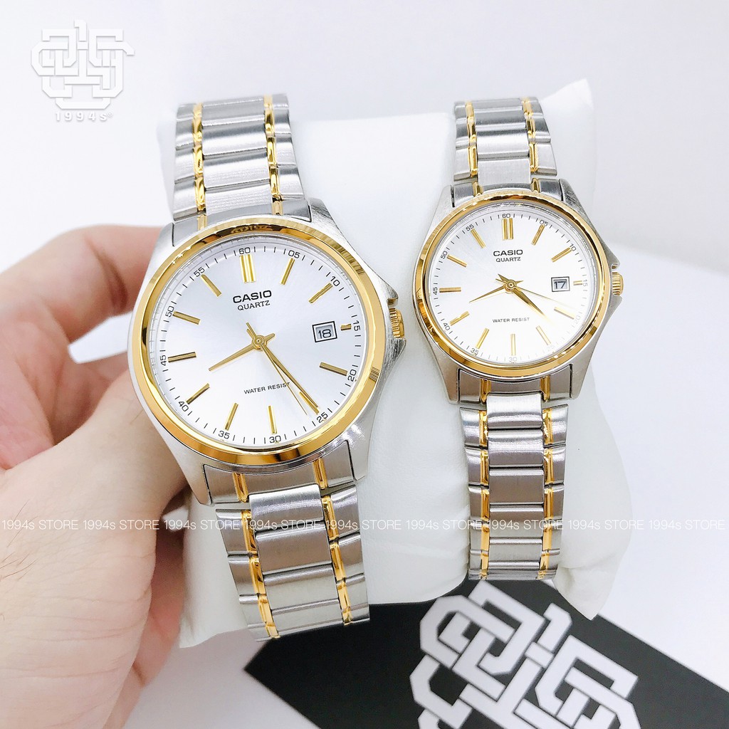 Đồng hồ cặp Casio MTP-1183G-7A / LTP-1183G-7A dây thép không gỉ, chống nước 50m, hàng chính hãng