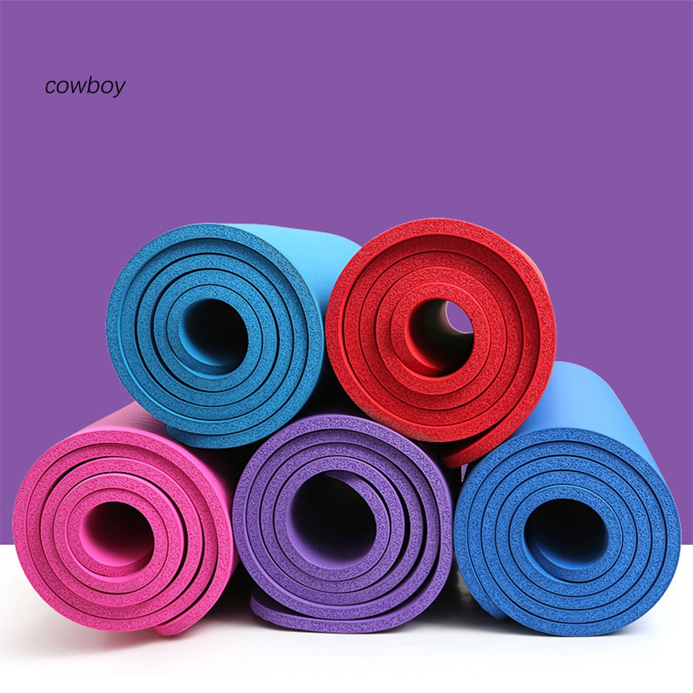 COW_10mm NBR Anti-slip Gym Home Fitness Exercise Yoga Pilates Mat Carpet Cushion