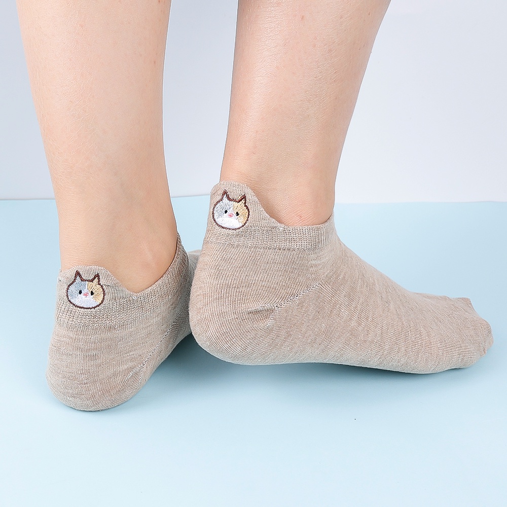 Vớ Cotton Mềm Thoáng Khí Chống Trượt In Họa Tiết Hoạt Hình Dễ Thương Cho Nữ