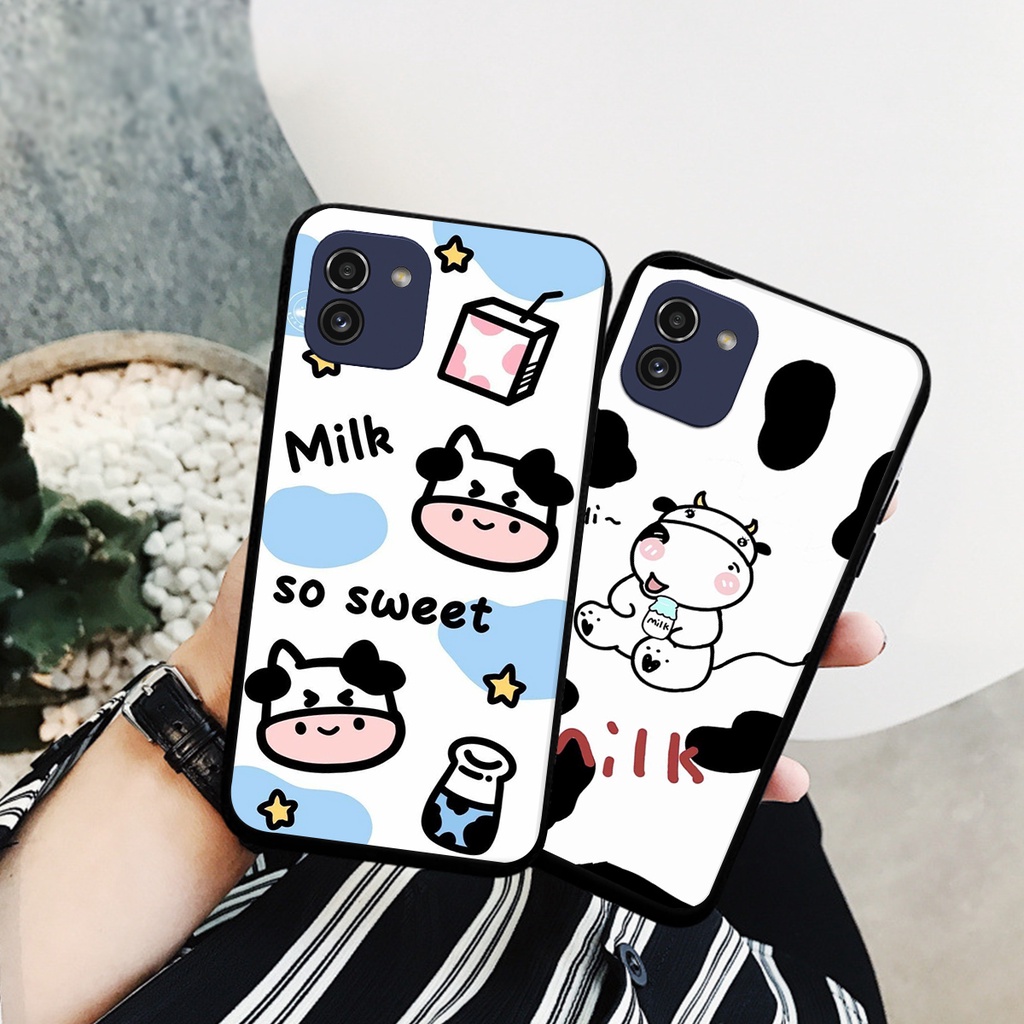 Ốp lưng Samsung A03 nhiều mẫu bò sữa bắt trend cực đẹp