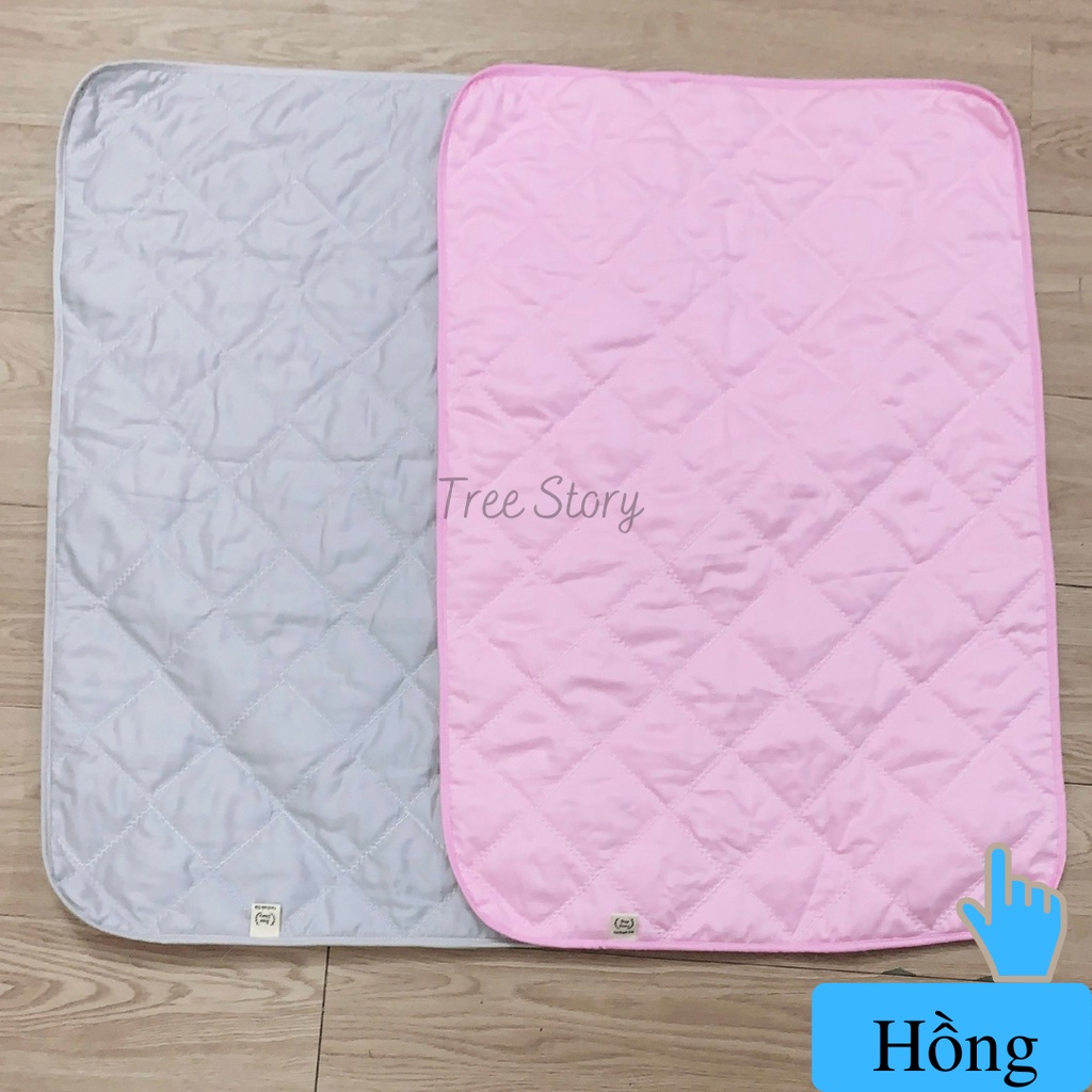 Lót chống thấm cao cấp Tree Story cotton Hàn chần bông đẹp tiện dụng an toàn cho bé yêu