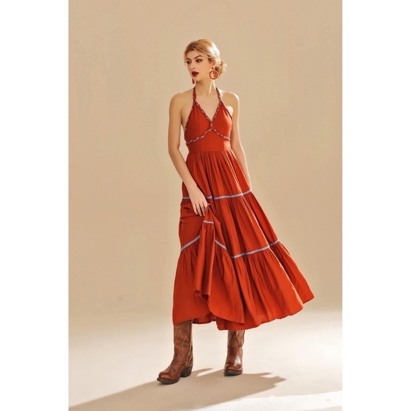 Đầm Maxi Sò Vintage