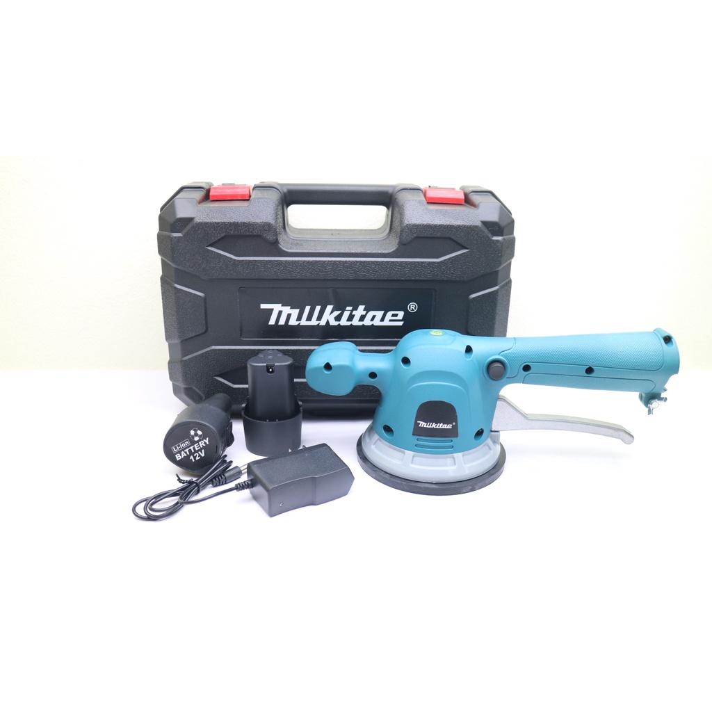 Máy ốp lát gạch men cầm tay, máy đầm rung dùng pin 12v 6 cấp độ rung bộ 2 pin