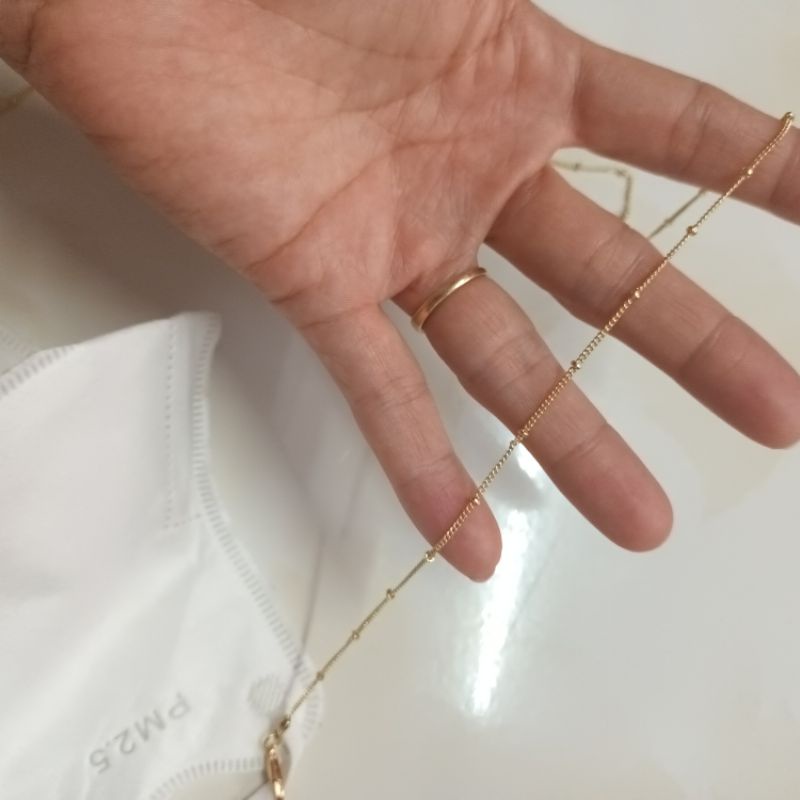 Dây đeo khẩu trang kính mắt chống rớt xích bi nhí xinh xinh cao cấp không đen không bay màu