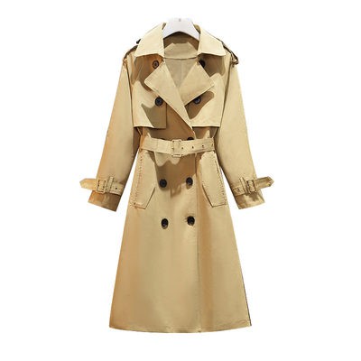 Áo Khoác Nữ size Lớn Áo gió dáng dài kiểu mới mùa thu 2020, áo khoác nữ mỏng che đầu gối