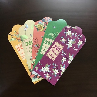 Bao lì xì Hoa Xuân Sang trọng - 5 mẫu y hình - 50 cái