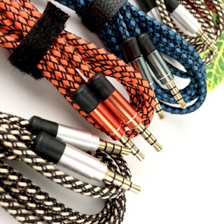 Dây kết nối video/audio/lấy nhạc chuẩn kết nối Jack 3.5, dây dài 1,5m nhiều màu sắc và được bọc dù chống đứt
