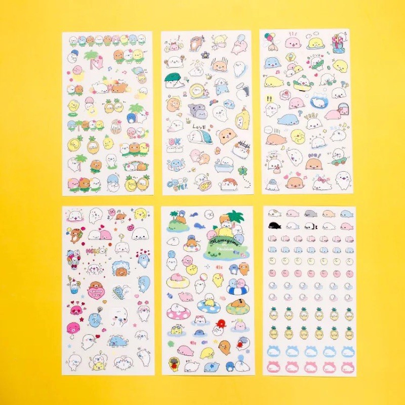 Set 6 tấm sticker dán trang trí nhiều mẫu