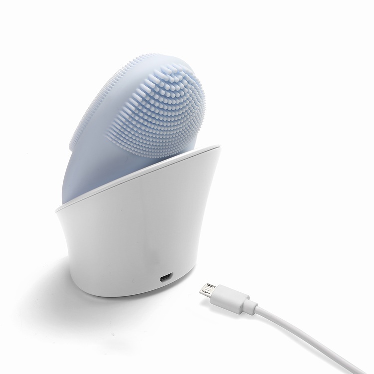 Máy rửa mặt không thấm nước Flashderma phiên bản màu xanh  Wireless Silicon Facial Cleansing Brush