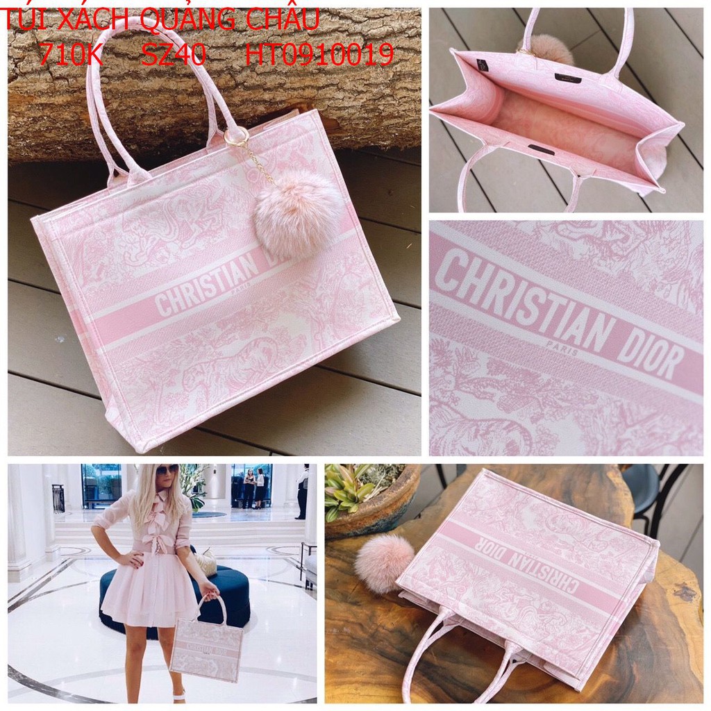 Túi D tote hồng baby