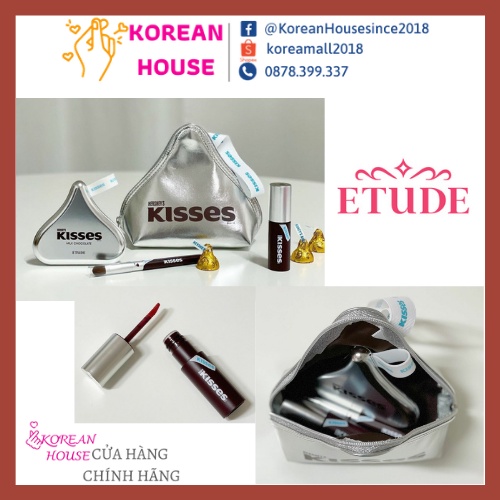 (Chính hãng có bill) PHẤN MẮT KISSES X ETUDE HOUSE PLAY COLOR EYES_Tặng kèm cọ + túi pouch