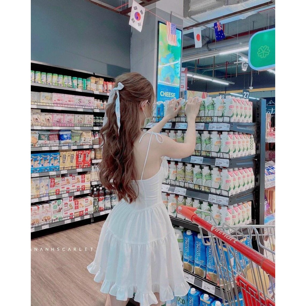 ĐẦM 2 DÂY TRẮNG CÚP NGỰC TẦNG CHÂN BÈO | BigBuy360 - bigbuy360.vn