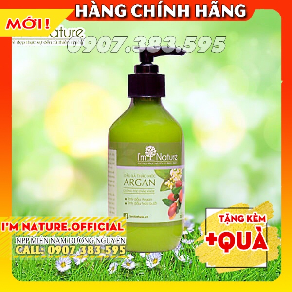 Dầu Xả Thảo Mộc I’m Nature Tinh Chất Argan Ngăn Rụng Và Giúp Mọc Tóc I’m Nature 300ml