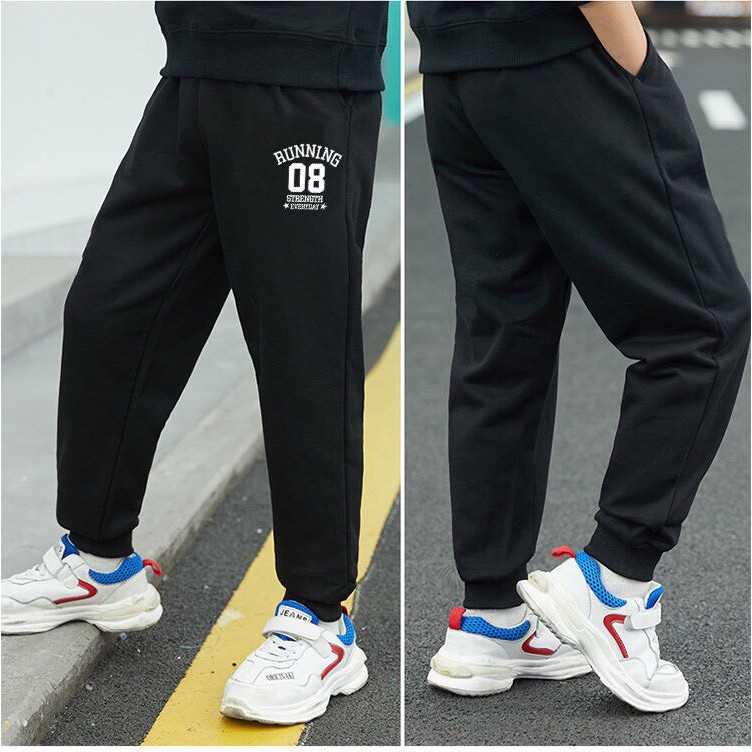 Quần nỉ "R08" 18-55kg tù 6-15 tuổi, quần thể thao bé trai, bé gái. Chất nỉ da cá dày dặn, quần túi hộp bé trai D2132