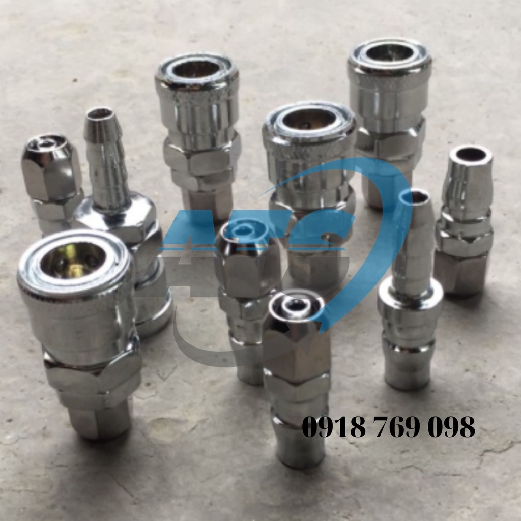 KHỚP NỐI NHANH MÁY NÉN KHÍ NỐI DÂY 8MM, 10MM, 12MM