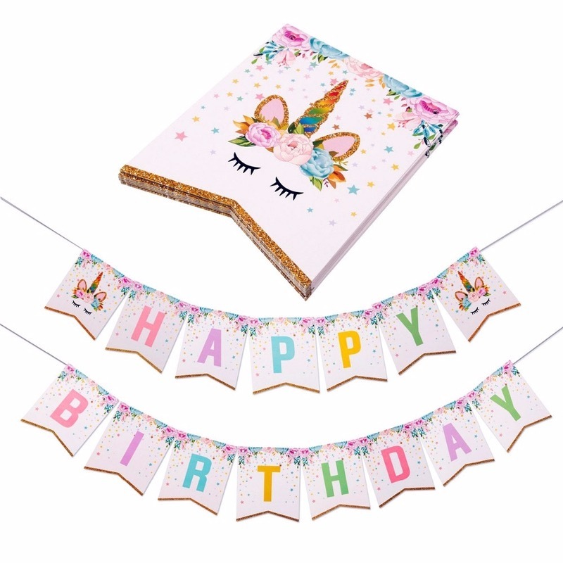 1 Bộ Cờ Happy Birthday Lấp Lánh Trang Trí Tiệc