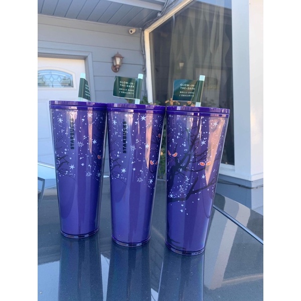 (Auth 1000%) Ly StarBucks Glow In The Dark Siêu Xịn, Ly Nước StarBucks Dạ Quang Trong Tối