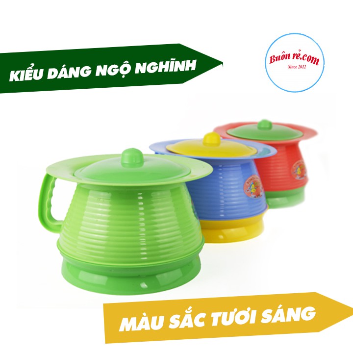 Bô tròn cho bé nhựa Việt Nhật (5451) - Bô vệ sinh cho bé có nắp đậy Br01416
