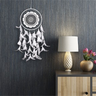 { VÒNG TO = 20CM } Dream catcher màu trắng lông vũ mềm mượt
