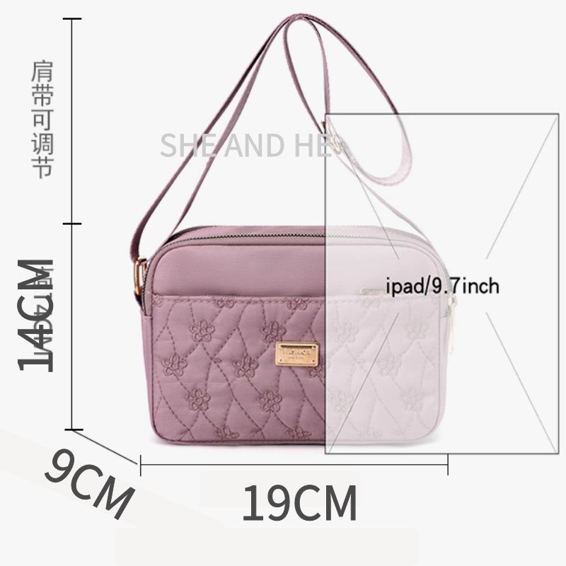 Túi Đeo Chéo Vai Bằng Vải Nylon Chống Nước Phong Cách Hàn Quốc Beg Tangan Wanita Murah Beg Silang Perempuan Dành Cho Nữ