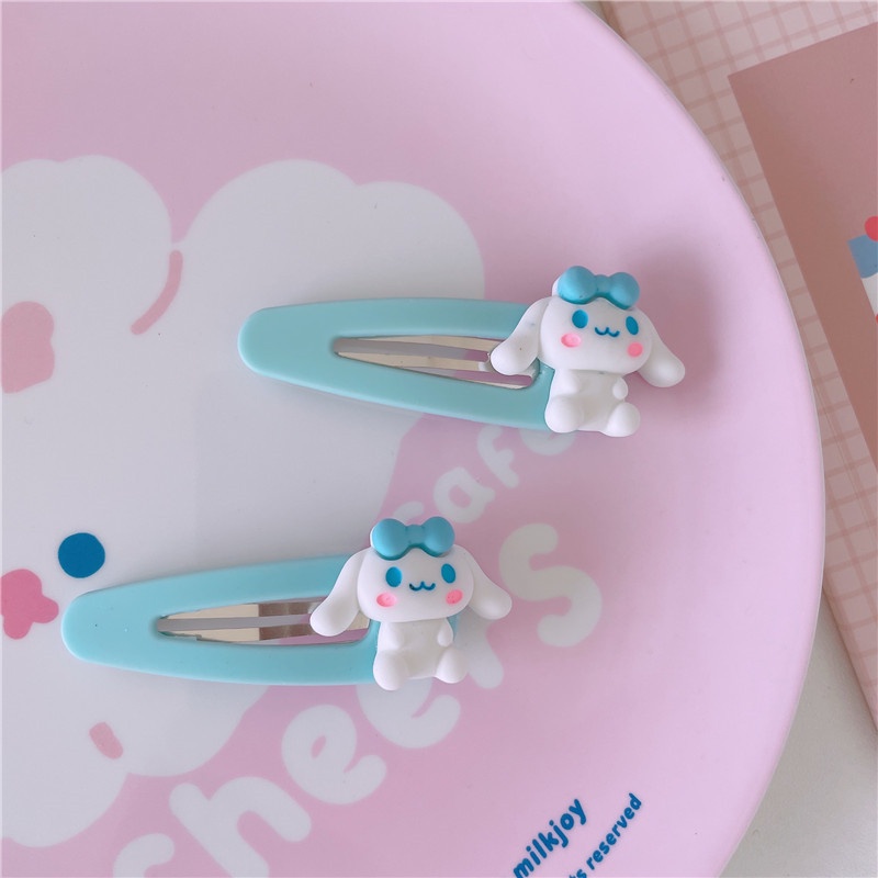SANRIO Set 2 Kẹp Tóc Hình Mèo Kitty/ Kuromi/ Hello Kitty Dễ Thương Cho Bé Gái