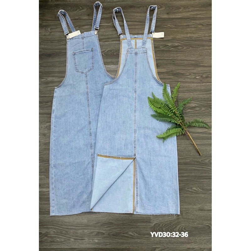 Váy Yếm Jeans Dài Co giãn dành cho nữ