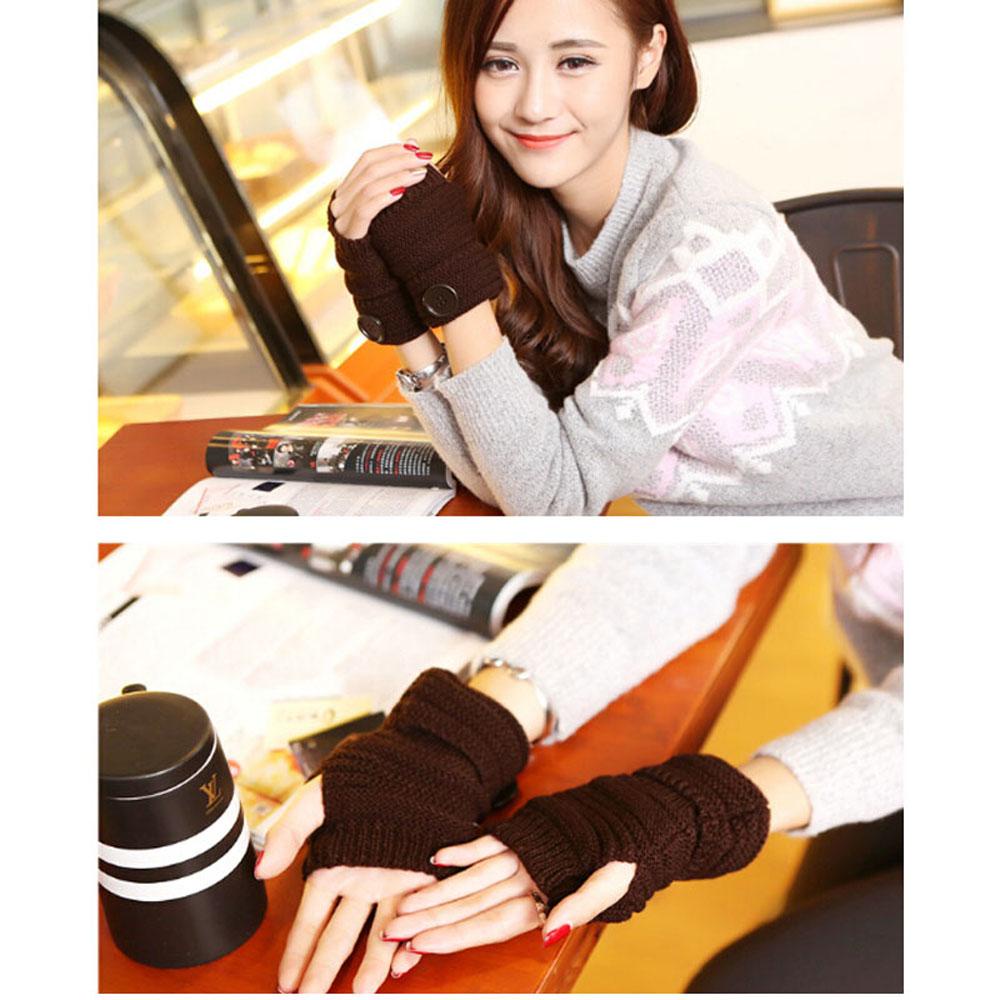 ESPO Găng Tay Hở Ngón Mềm Mại Giữ Ấm Mùa Thu Đông