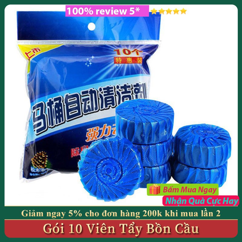 Combo 10 Viên Thả Bồn Cầu Khử Mùi Diệt Vi Khuẩn Hàn Quốc - Viên Thả Toilet Diệt Vi Khuẩn shopthuylinh194