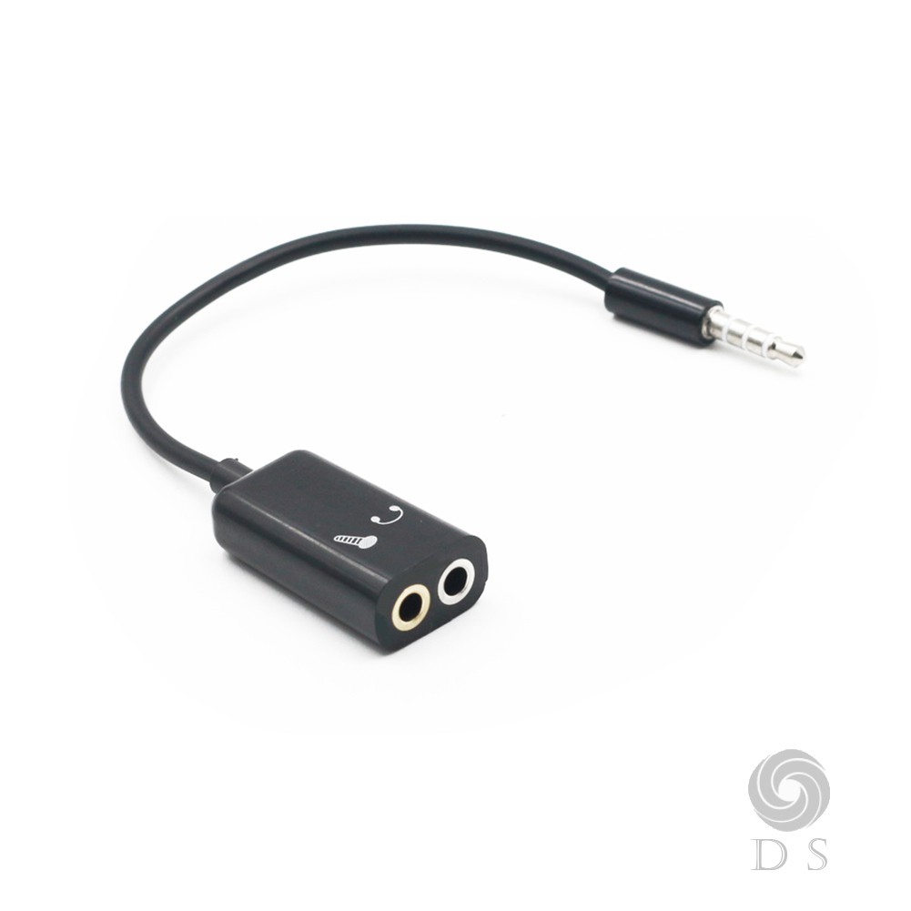 Dây cáp chia tín hiệu âm thanh tai nghe và micro giắc cắm 3.5mm dành cho máy tính / điện thoại