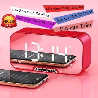 Loa Bluetooth Padabanic D88E Âm Lượng Lớn Pin Trâu 1400mAh Đọc Thẻ Nhớ TF Kiêm Đồng Hồ Đồng Hồ Báo Thức Đài FM